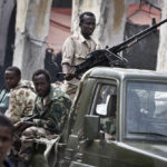 Schwer bewaffnete Regierungsmilizen im Zentrum der Hauptstadt Mogadischu.